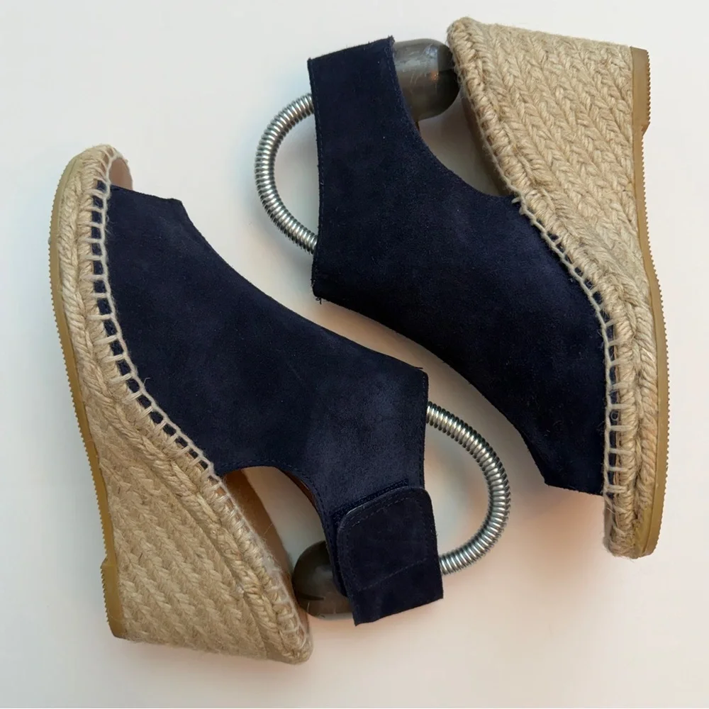 275 Central Navy Suede Wedges, Size 36/7 - Picture 4 of 8